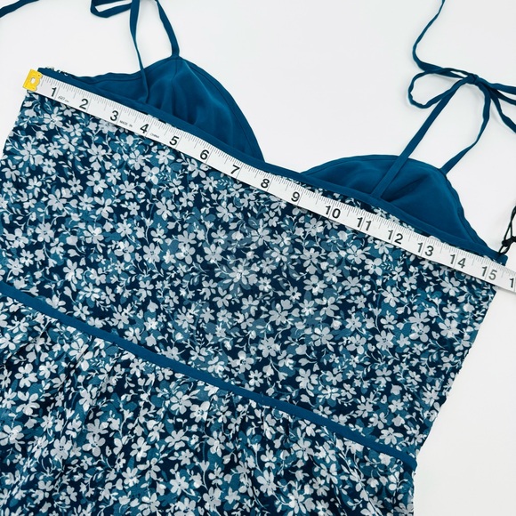 NWT ALI & JAY Blue Lagoon Stolls Floral Chiffon Wide Leg Jumpsuit - Picture 7 of 14